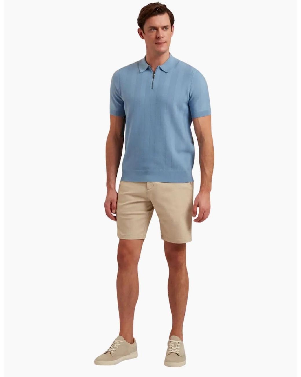 Ted Baker Natural Barnham Stone Core Chino Shorts for men