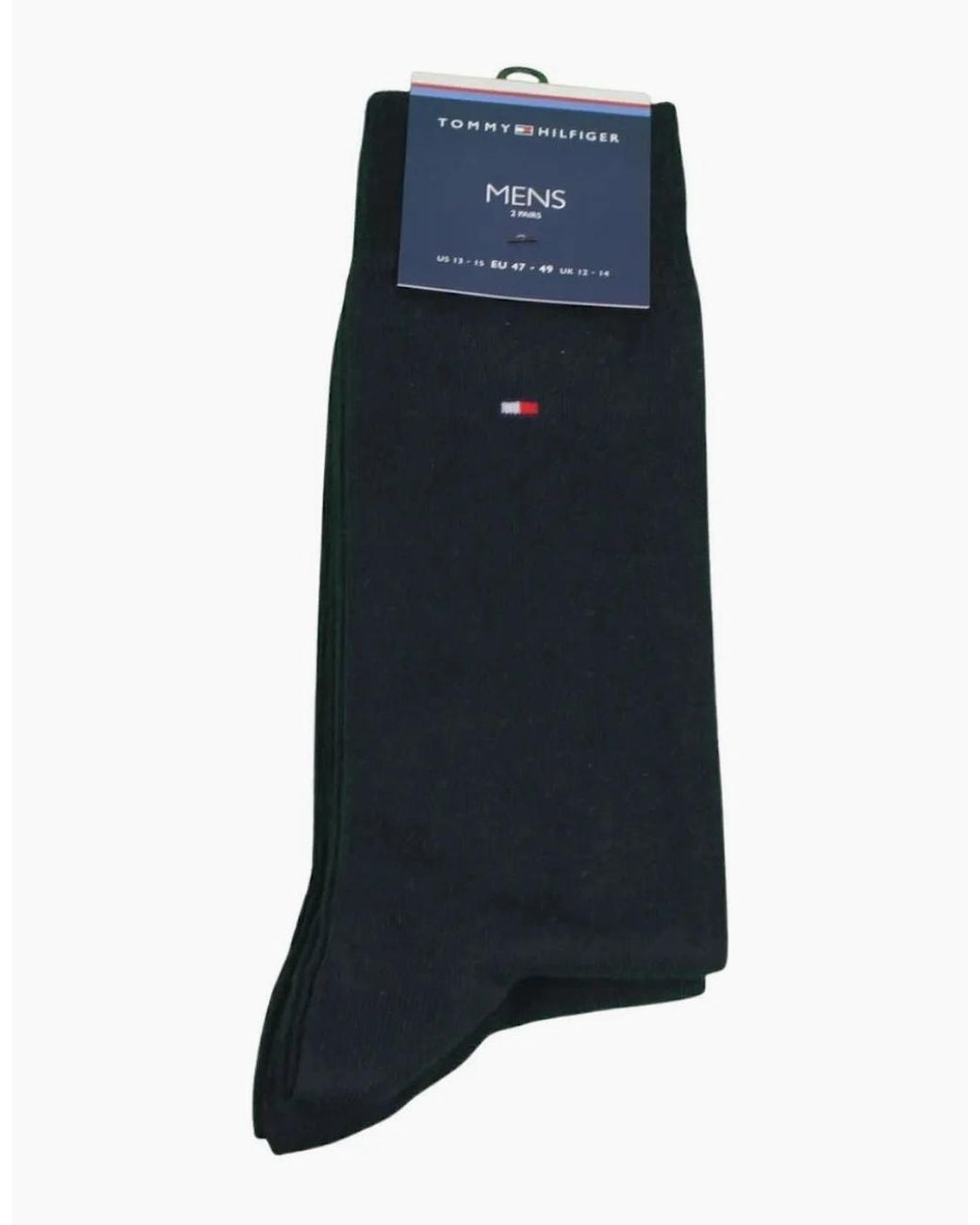 Tommy Hilfiger Blue 2-Pack Classic Embroidered Logo Socks, Dark for men