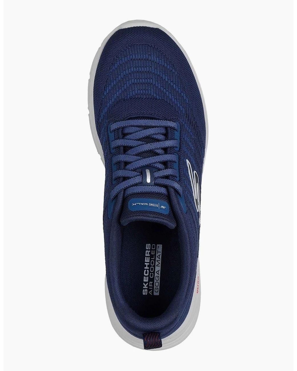 Skechers Go Walk Blue 8 Day Textile Standard Trainers for men