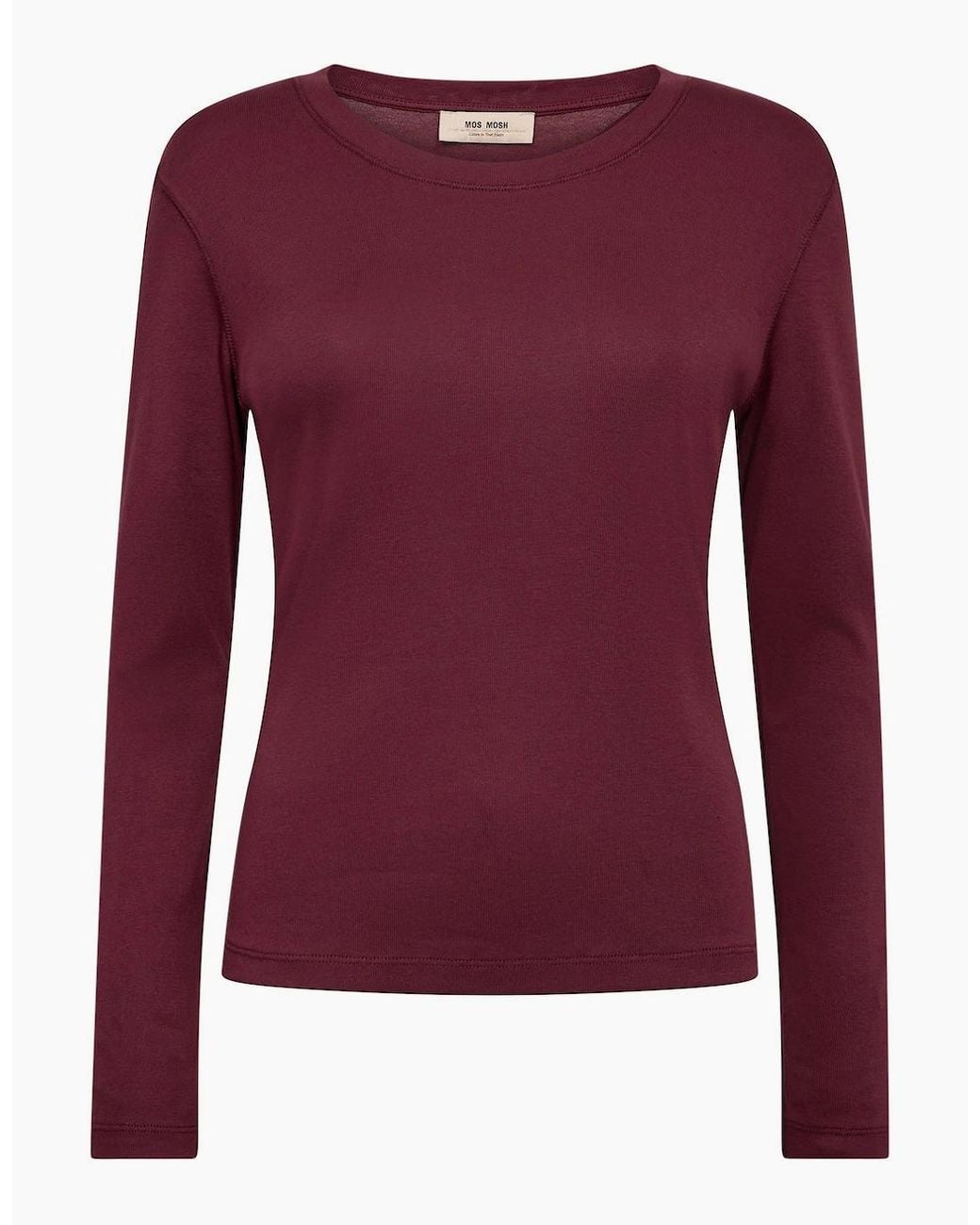Mos Mosh Red Mali O Neck Long Sleeve Tee