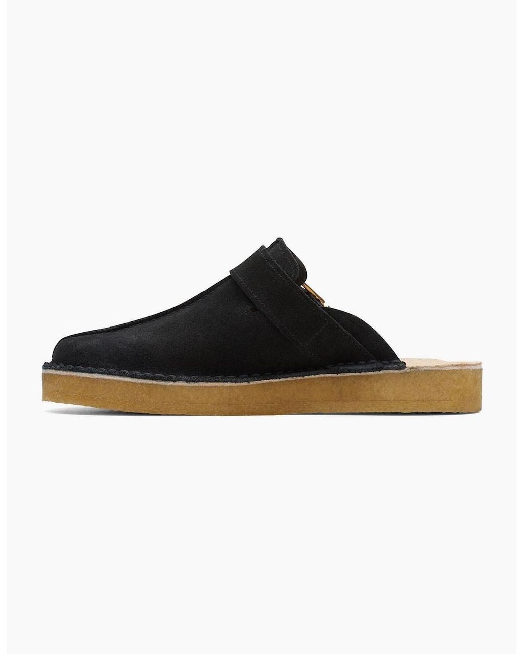 Clarks Black Trek Mule Suede Boat Shoes for men