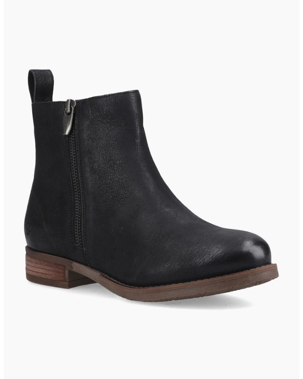 Hush Puppies Black Ethel Ankle Boots