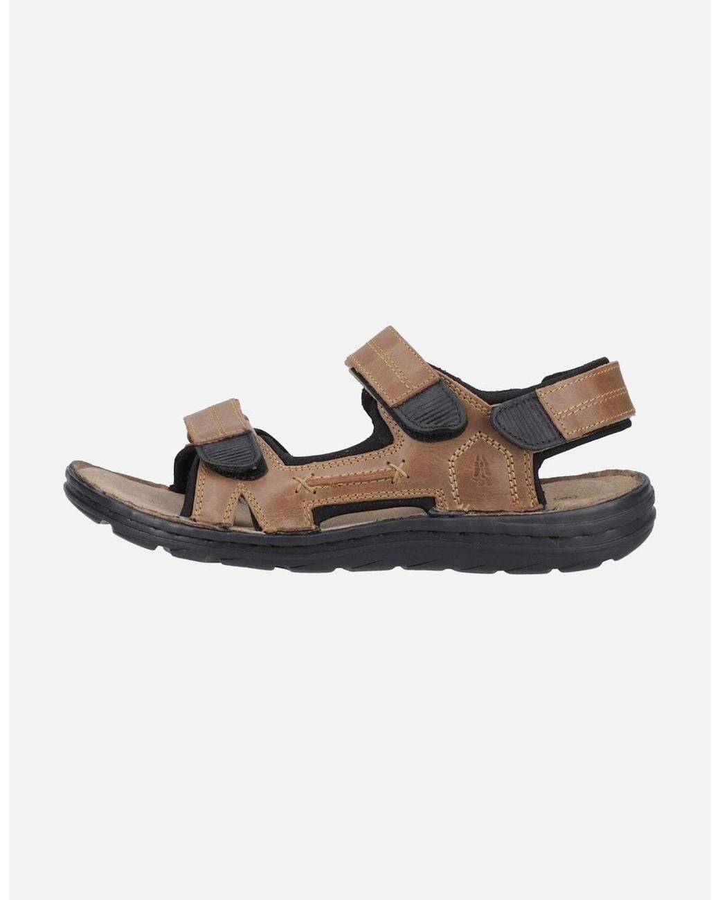 Hush Puppies Brown Alistair Leather Tan Sandals for men