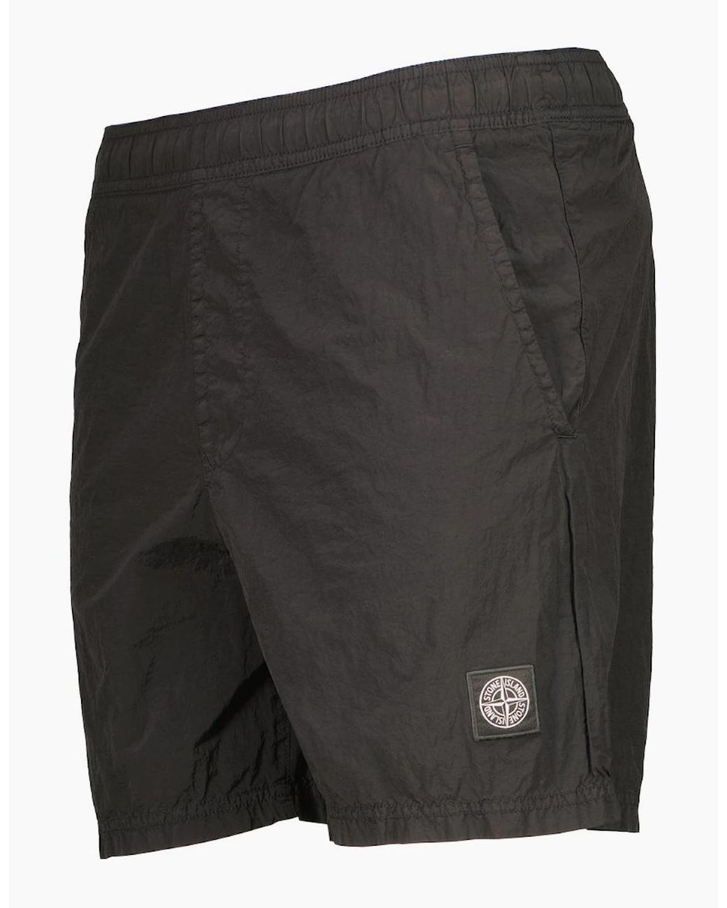 Stone Island Gray Nylon Metal Swim Shorts for men