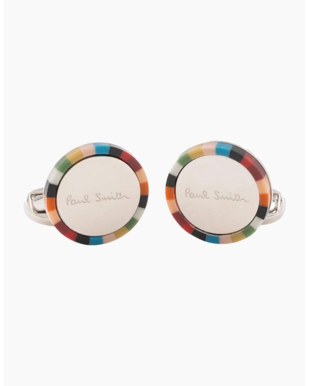 Paul Smith Pink Signature Edge Cufflinks 92 Multi for men