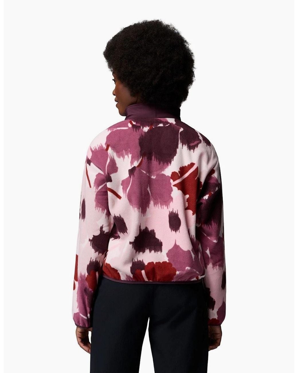 Columbia Red Sequoia Grove Ii Printed Half Zip Polyester Fleece Pullover