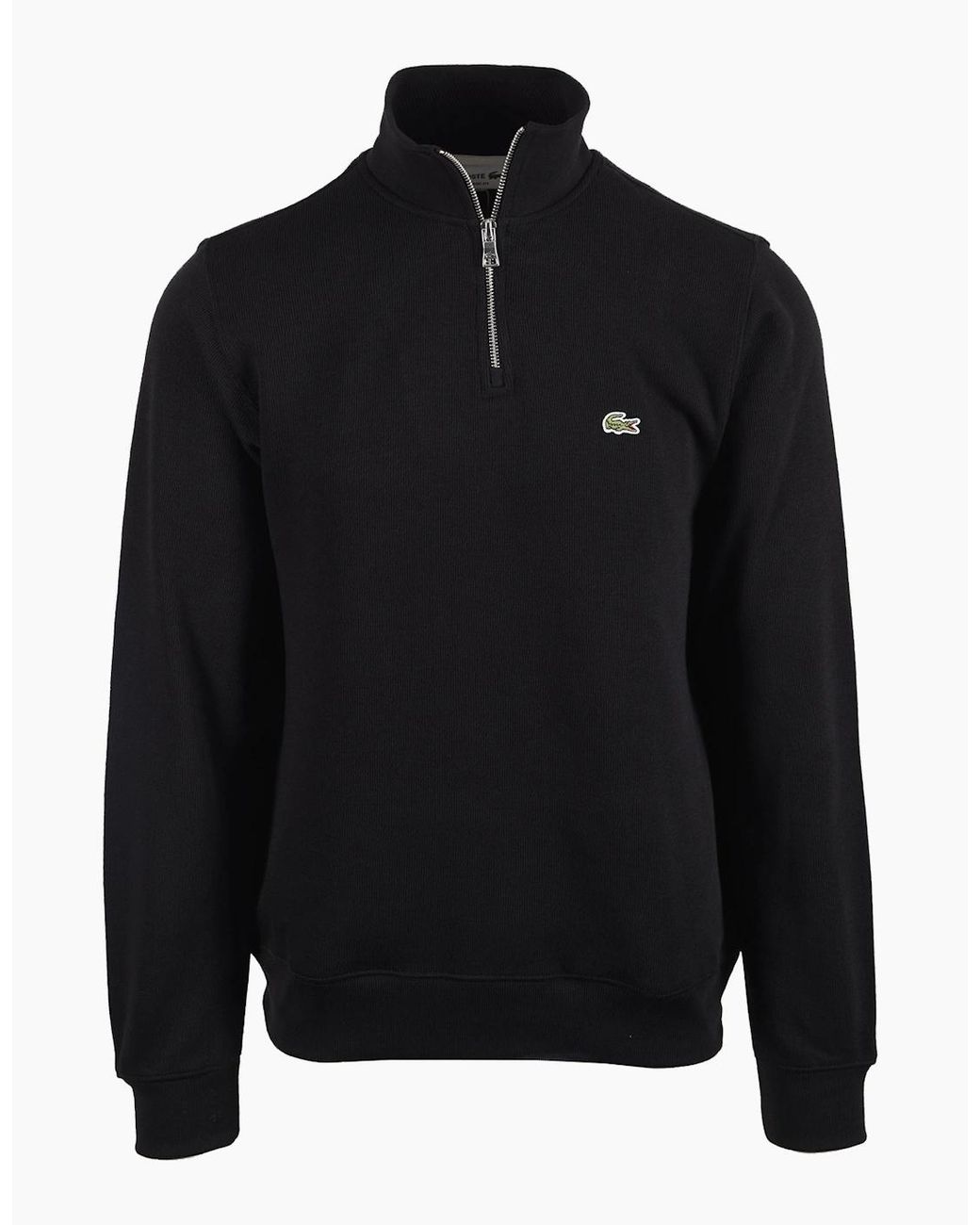 Lacoste Black B Half Zip Sweatshirt for men