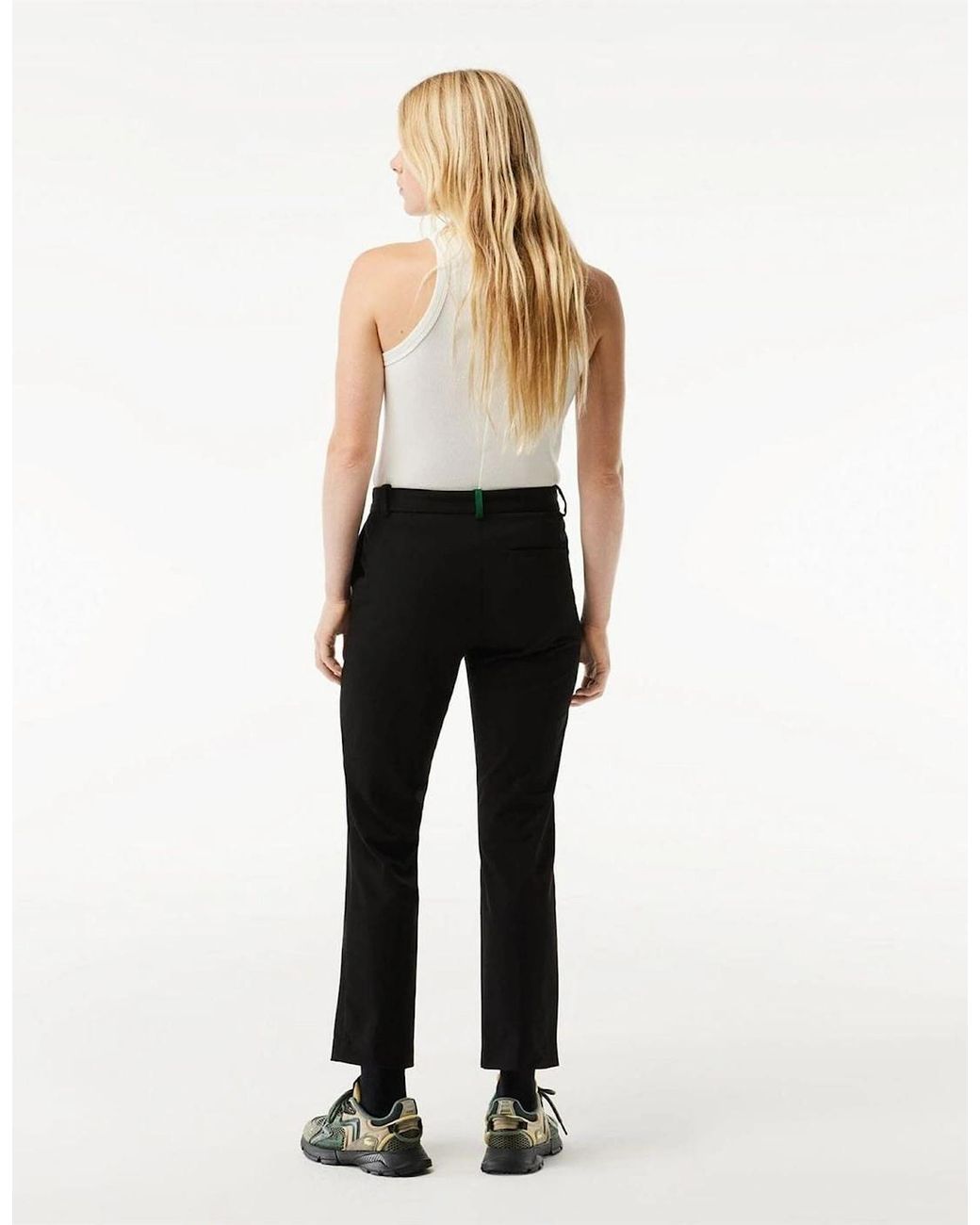 Lacoste Black Fit Stretch Cotton Chinos