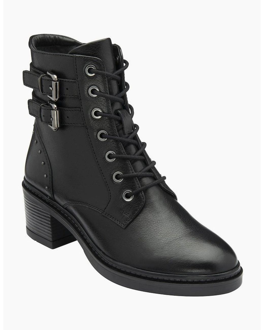 Lotus Black Parton Ankle Boots