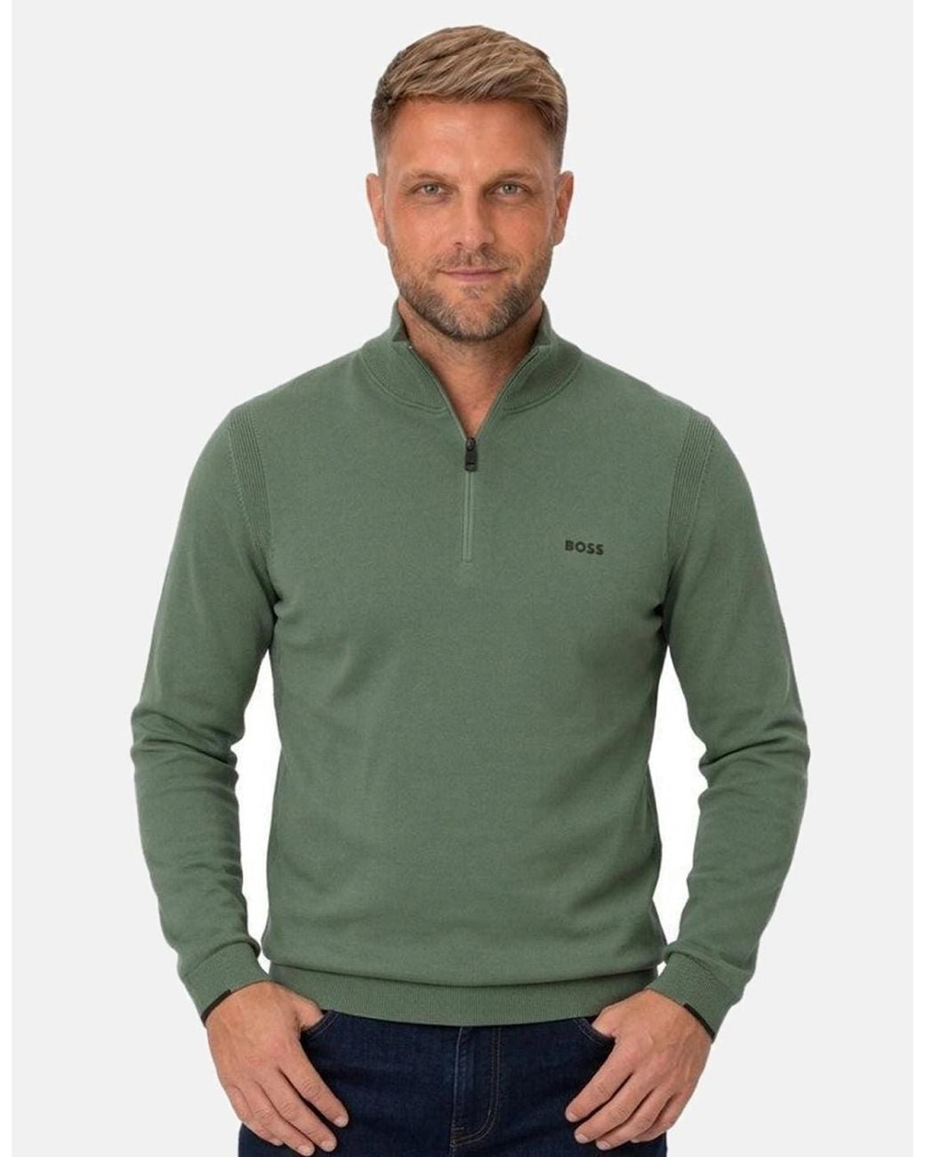 Boss Green Boss Ever-X Zip Neck Jumper