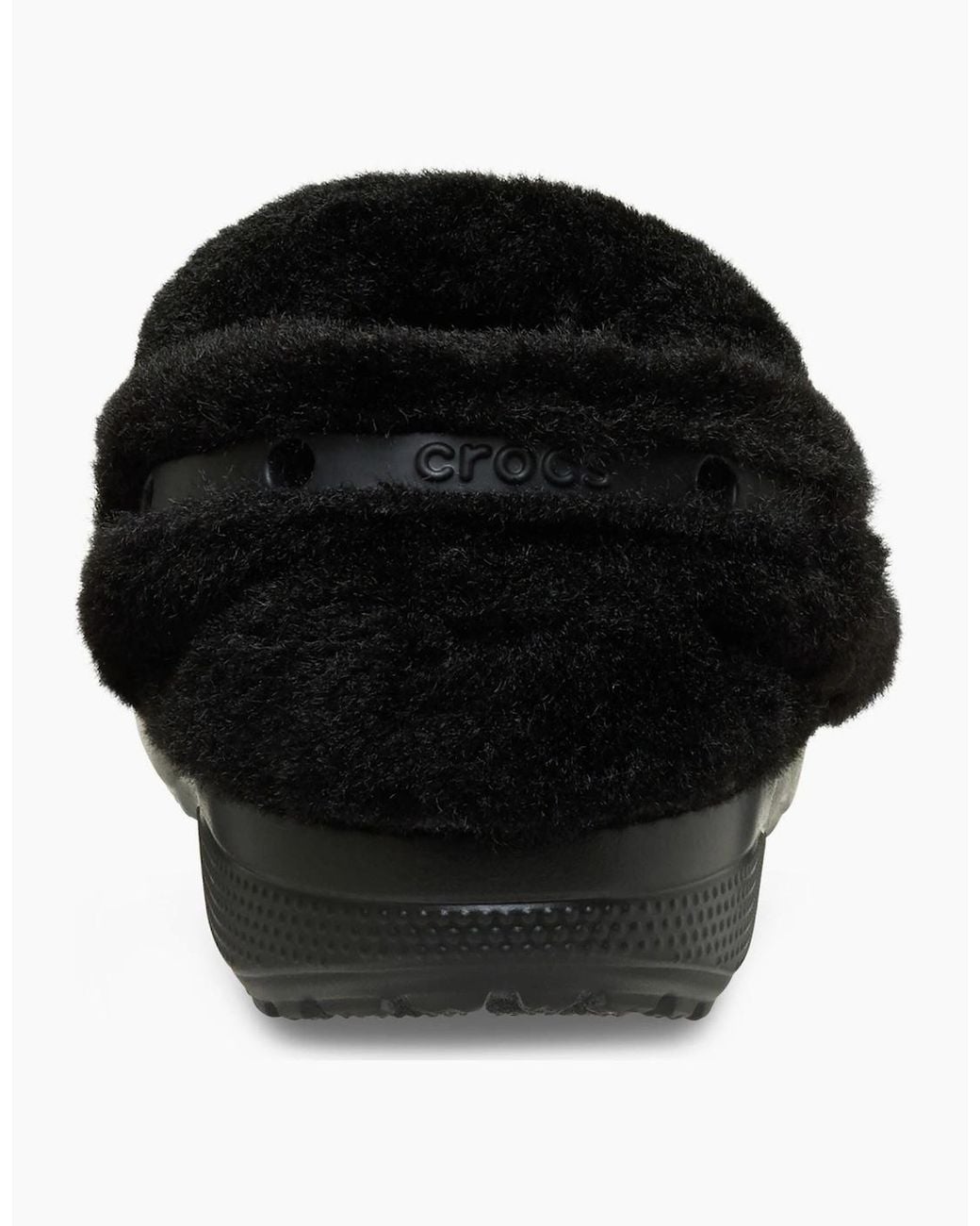 CROCSTM Black Unfurgettable Vegan Suede Polyester Clogs