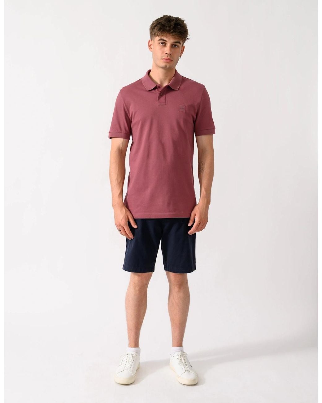 Boss Red Boss Passenger Stretch-Cotton Slim-Fit Polo Shirt With Logo Patch for men
