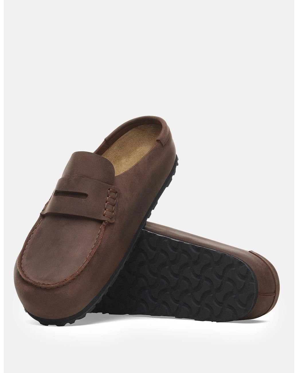 Birkenstock Brown Naples Wrapped Leather for men
