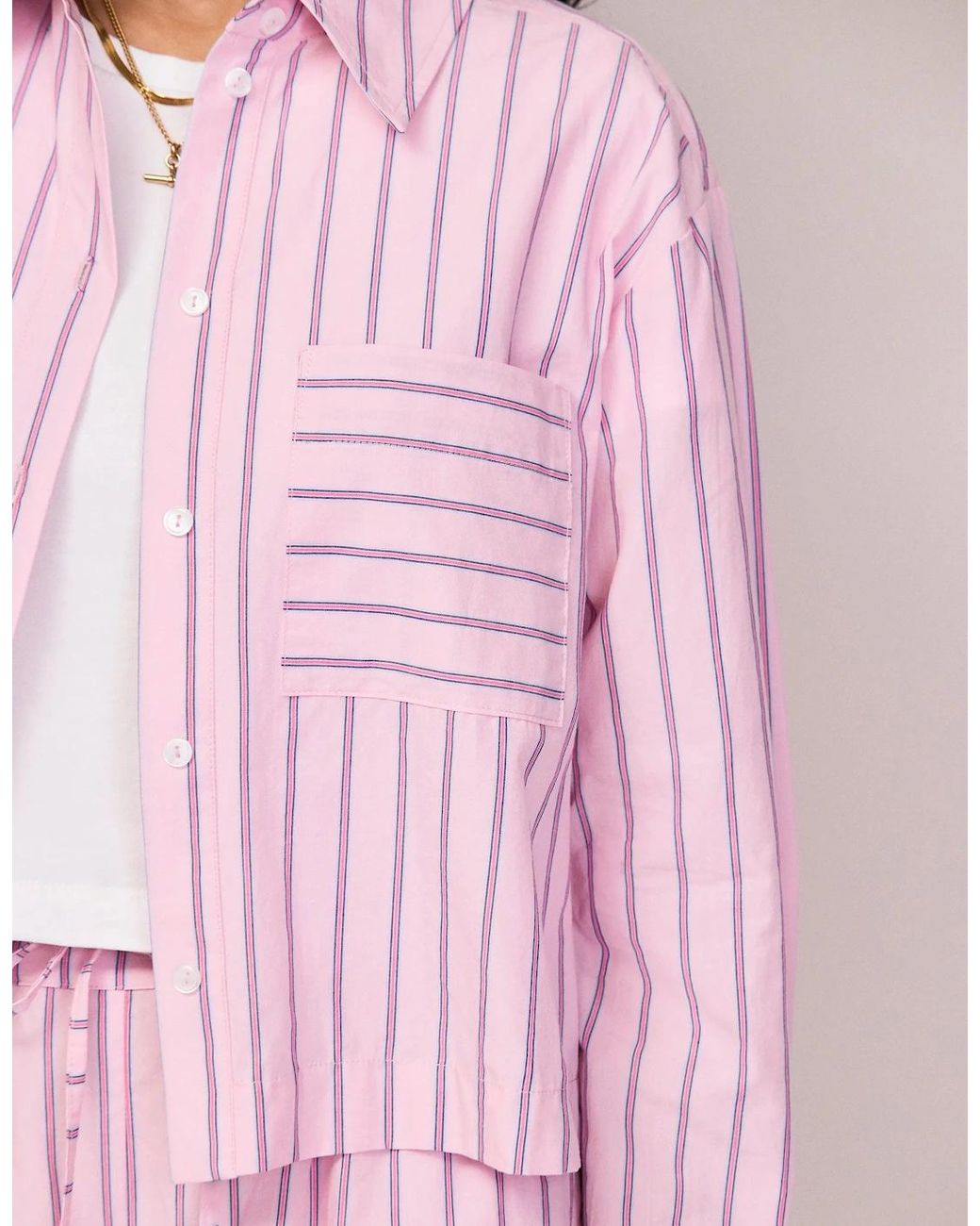 Ro&zo Pink Stripe Cotton Shirt