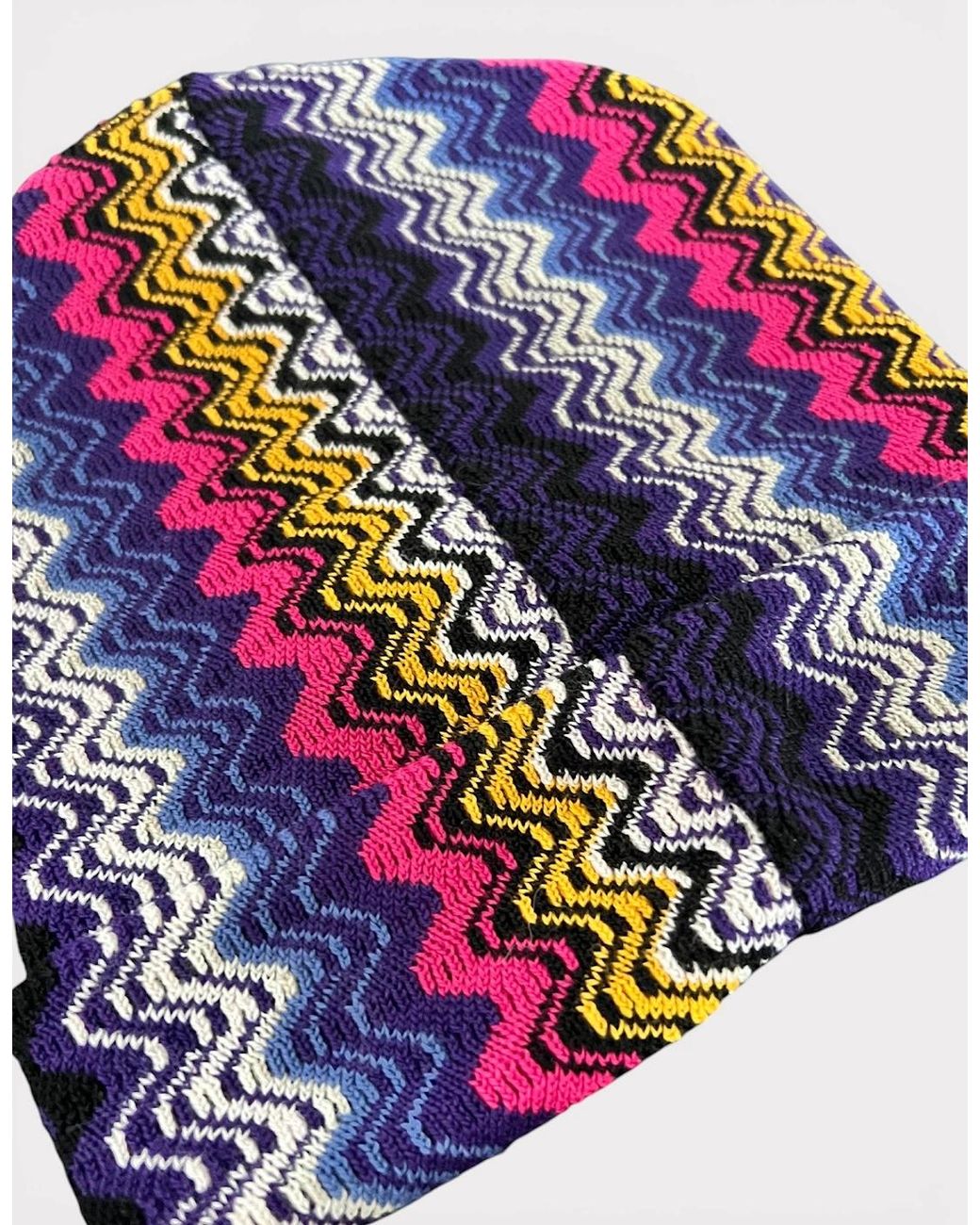 Missoni Blue Zigzag Beanie Multi