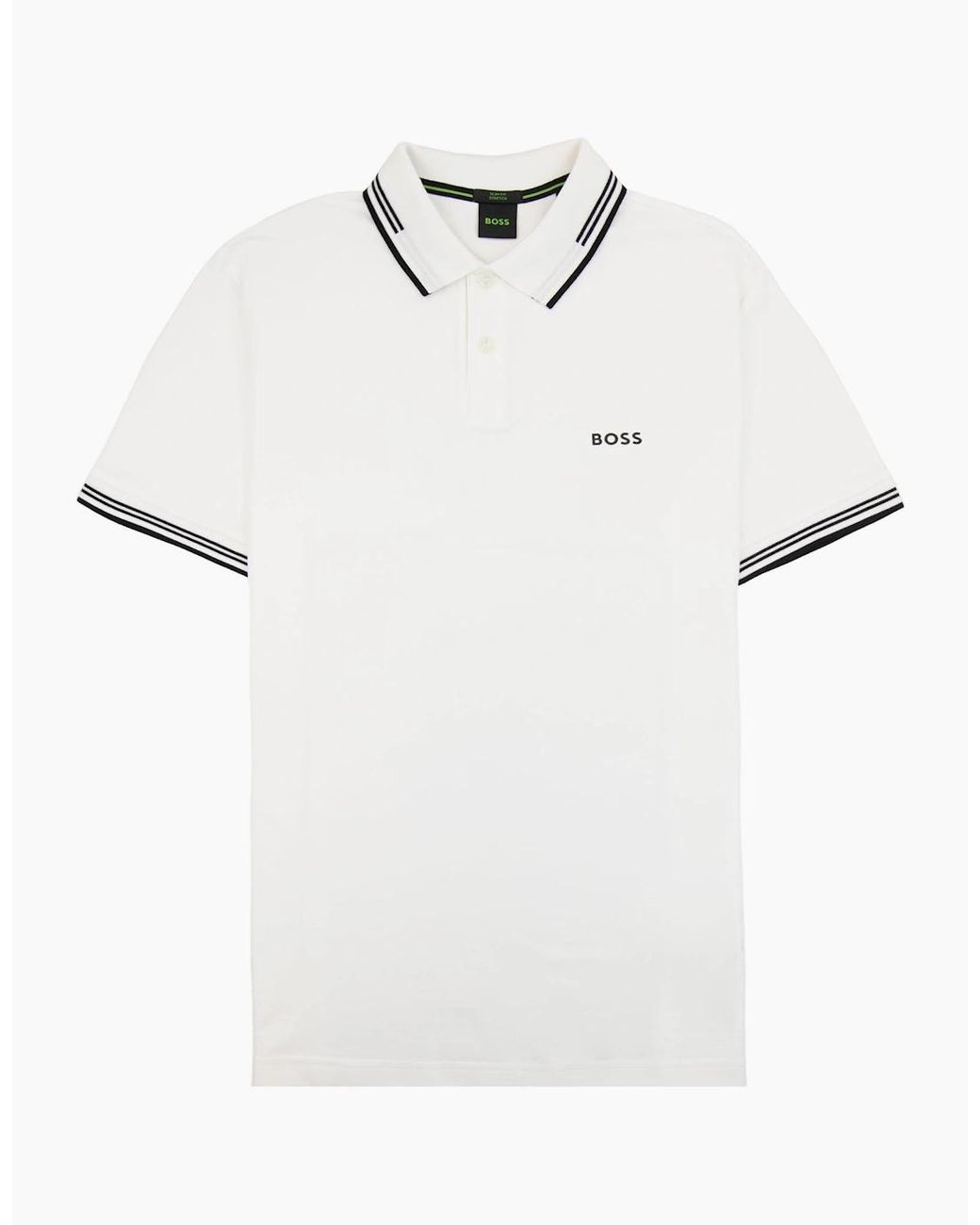 Boss White Paul Slim Fit Polo 100 for men