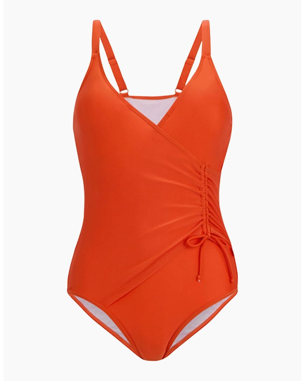 Regatta Orange Ladies Baylenne Plain One Piece Swimsuit