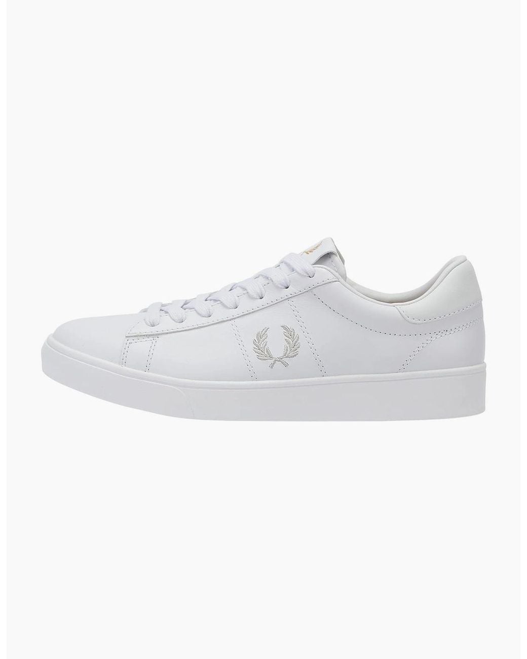 Fred Perry White Spencer Leather Trainers for men