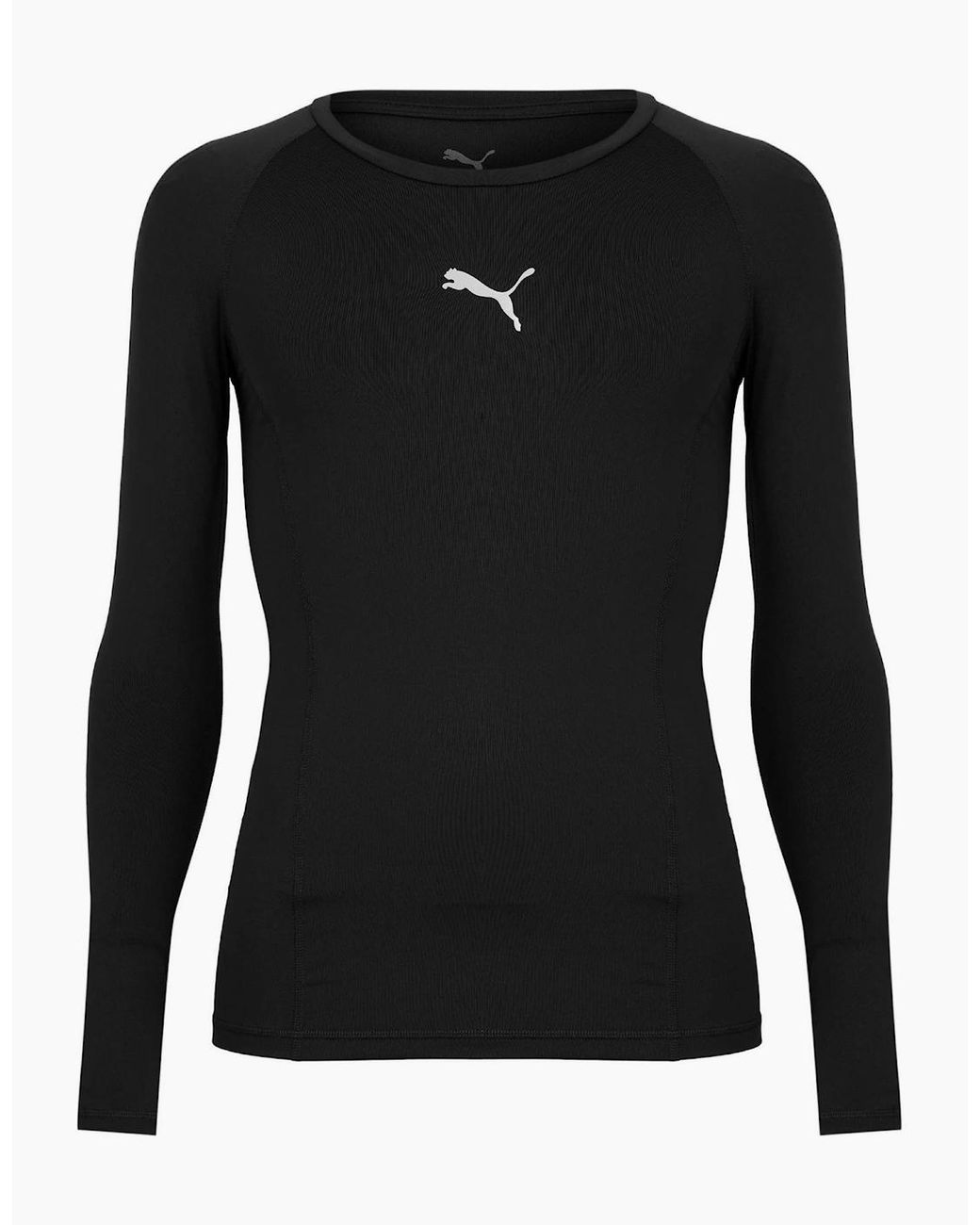 PUMA Black Liga Baselayer Tee Ls T-Shirt for men