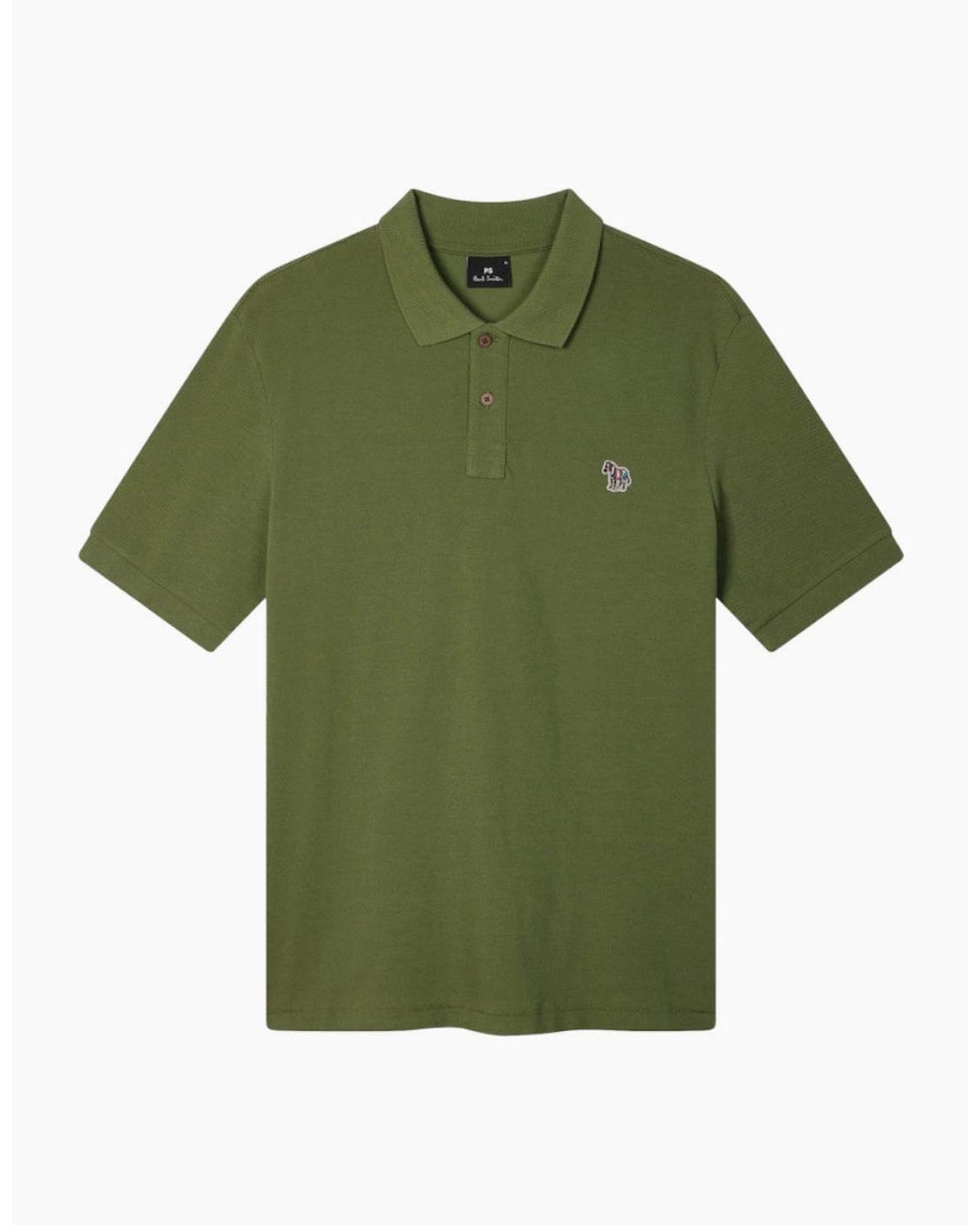 Paul Smith Green Ps Reg Fit Zebra Polo Shirt 35E for men