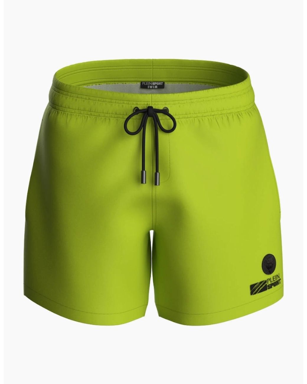 Philipp Plein Green Plein Sport Basic Logo Medium Boardshort Swim Shorts