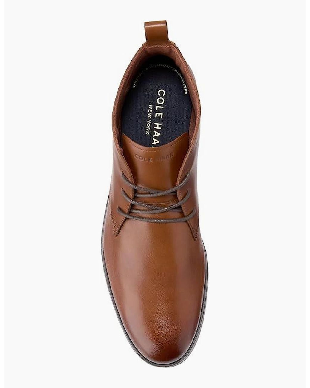 Cole Haan Brown Newmark Grand Flexcraft Leather Tan Chukka Boots for men