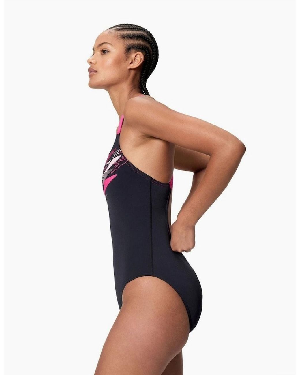 Speedo Blue Ladies Medley Logo One Piece Swimsuit