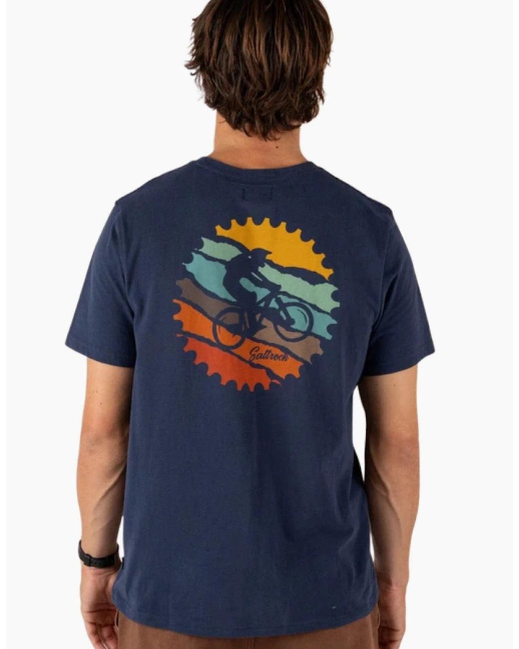 Saltrock Blue Mtb Colour Graphic Short Sleeve T-Shirt for men