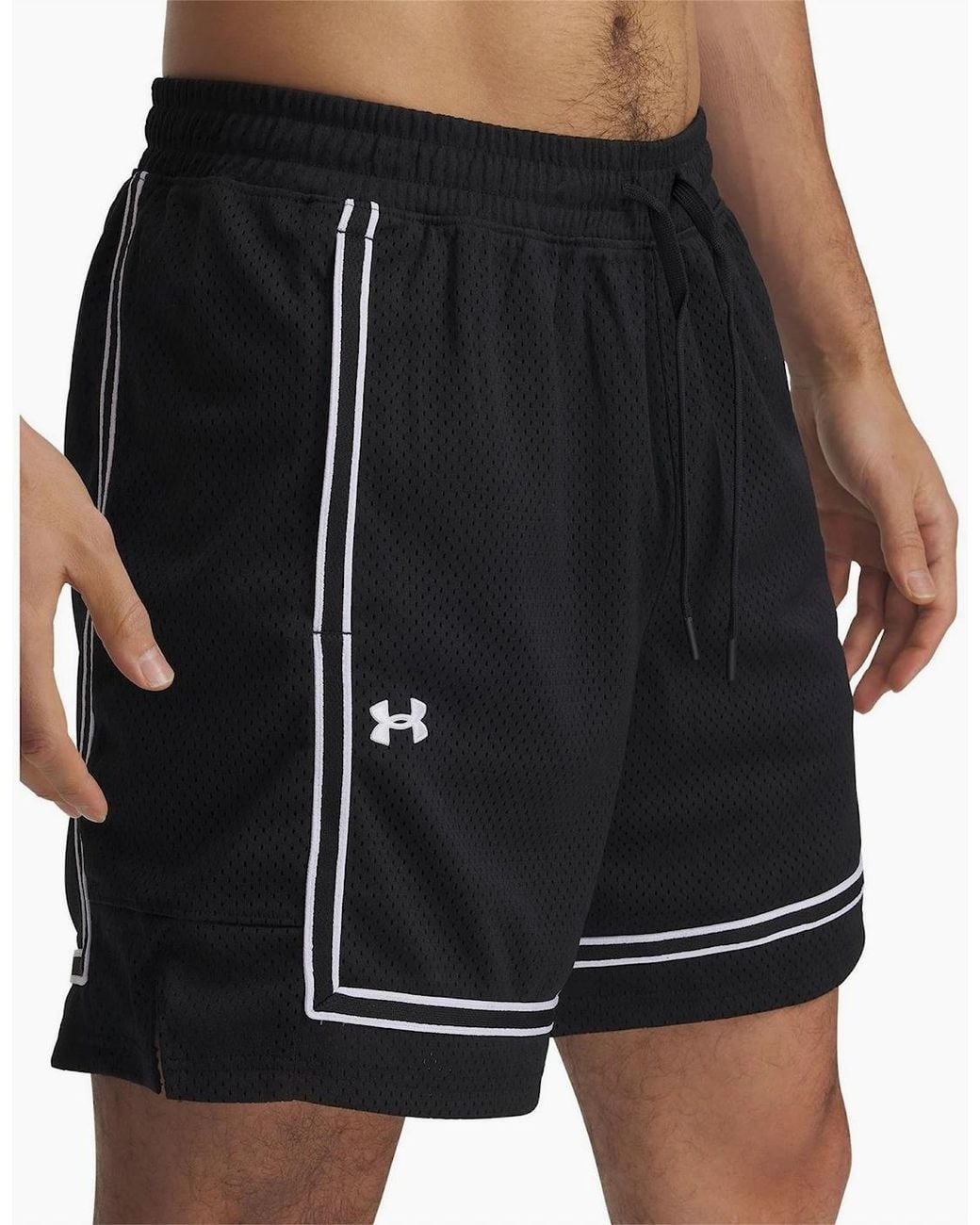 Under Armour Black Baseline Bermuda Shorts With Elasticated Waistband for men