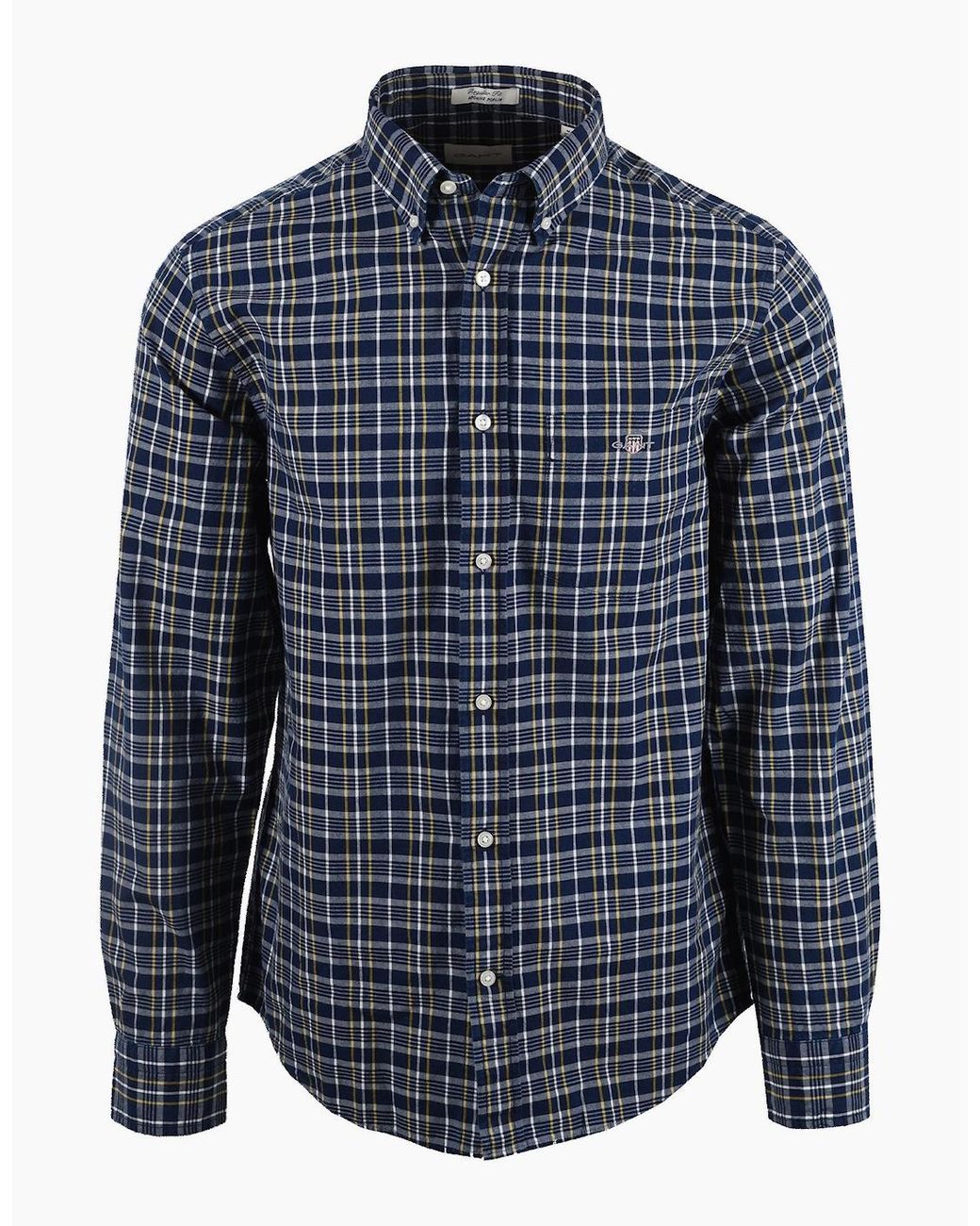 Gant Blue Reg Archive Poplin Check Shirt for men
