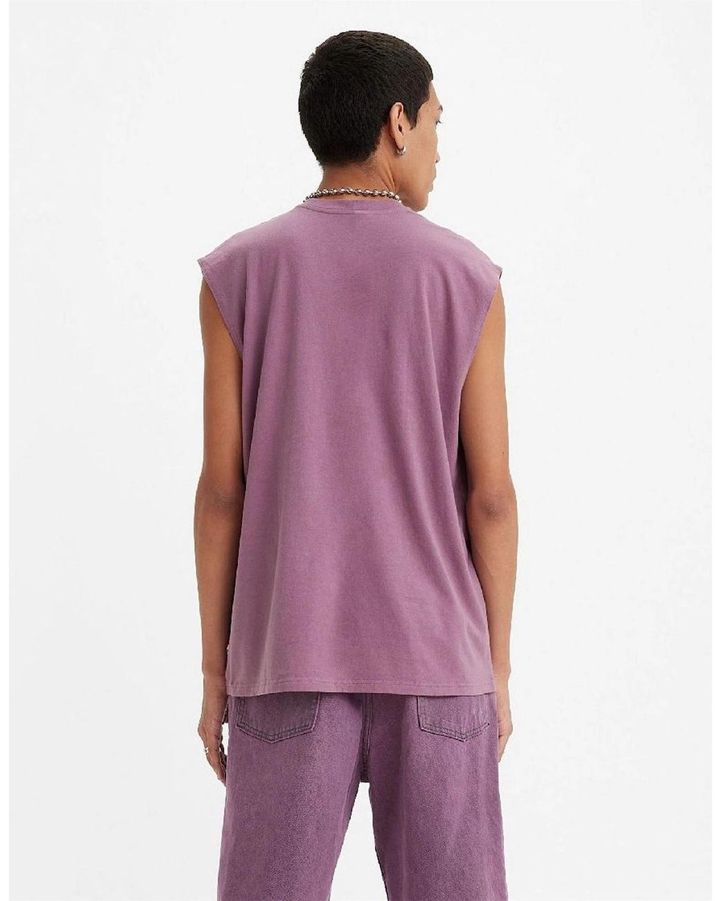 Levi's Purple Levi's Pride Graphic Crew Neck Muscle Tank for men