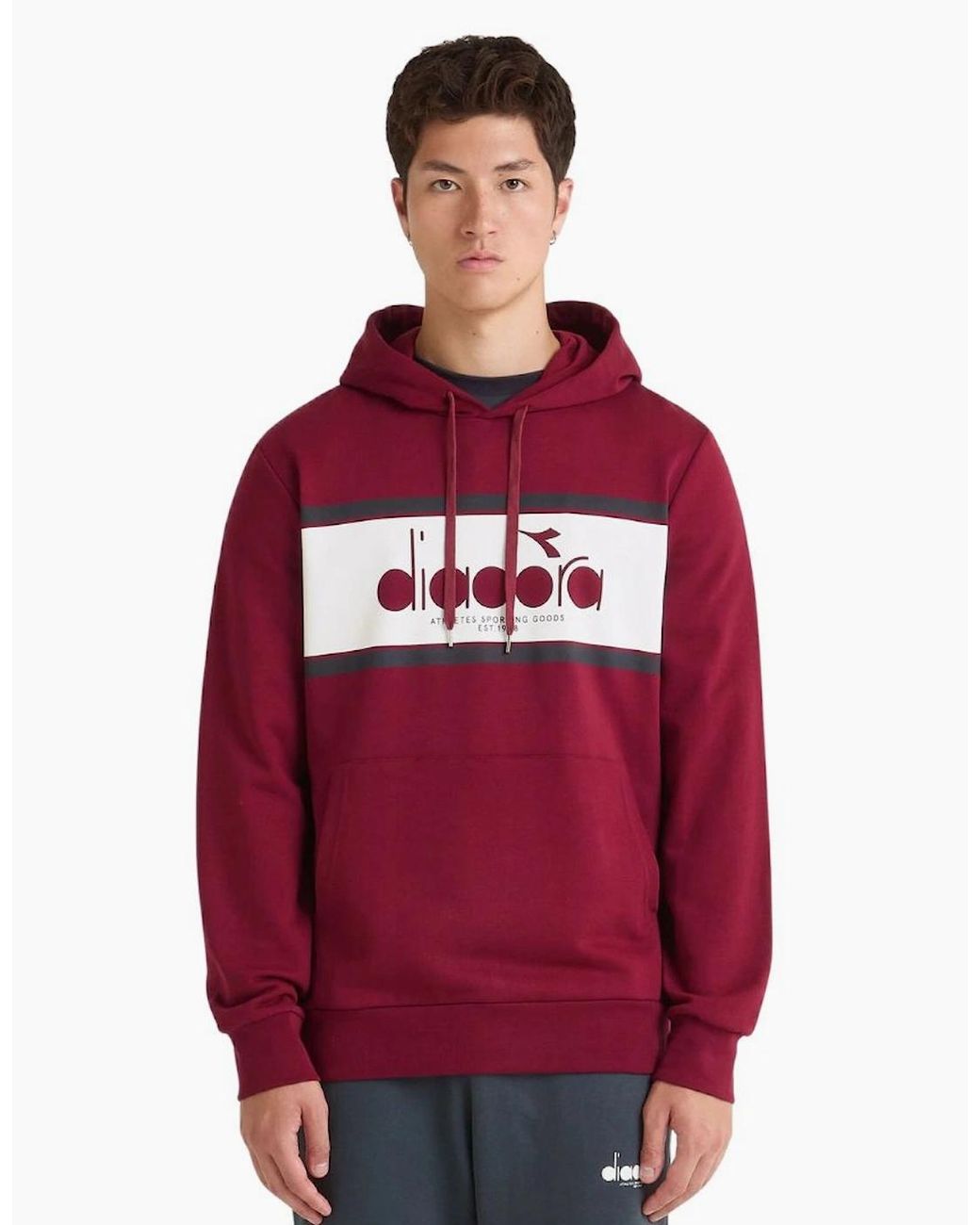 Diadora Red Logo Empire Hoodie for men