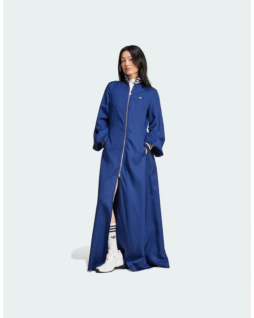 Adidas Blue Originals Premium Satin Dress Dress