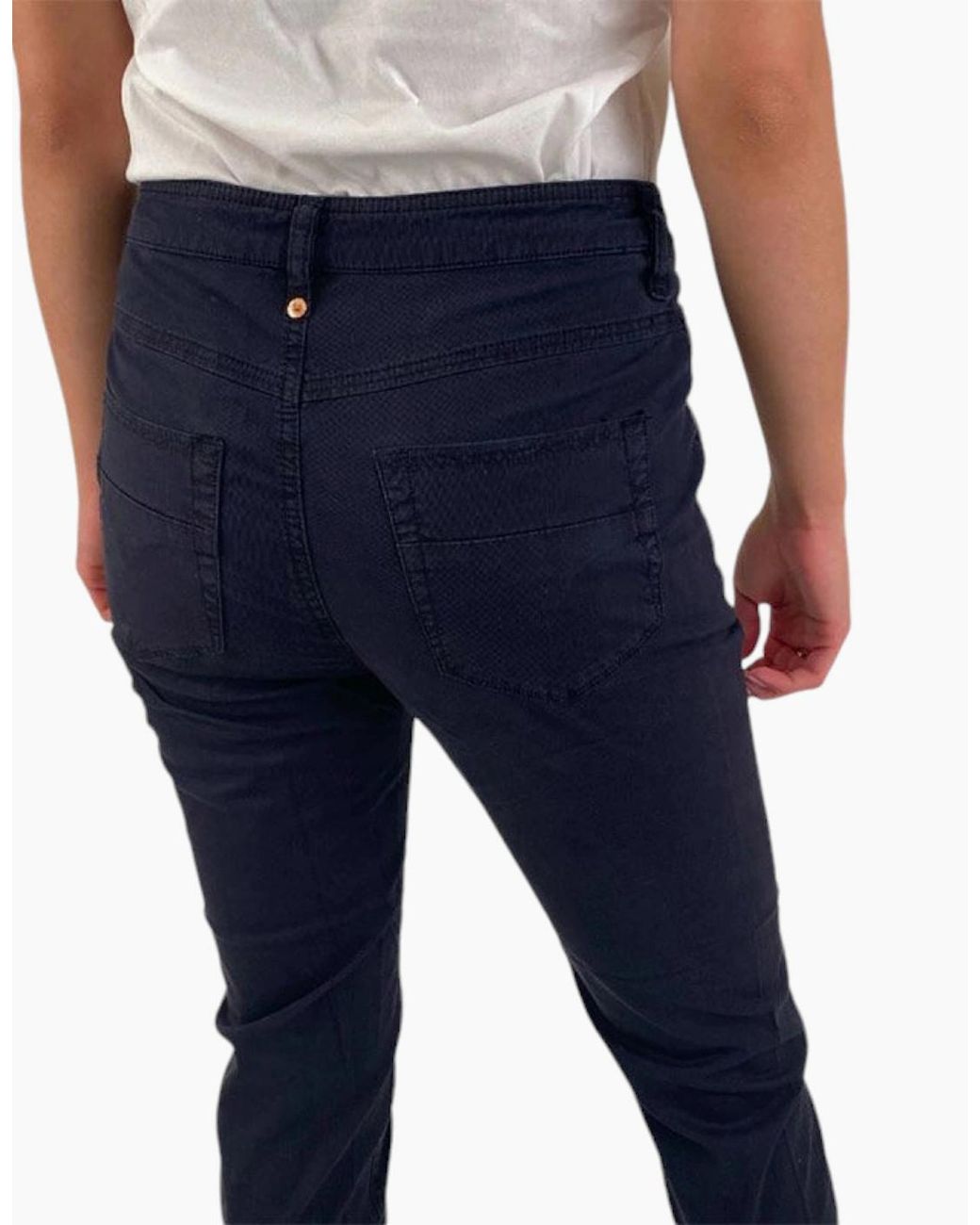 DIESEL Blue Fayza-Evo 0Papl Trousers Relaxed Boyfriend Fit Medium Waist Pants