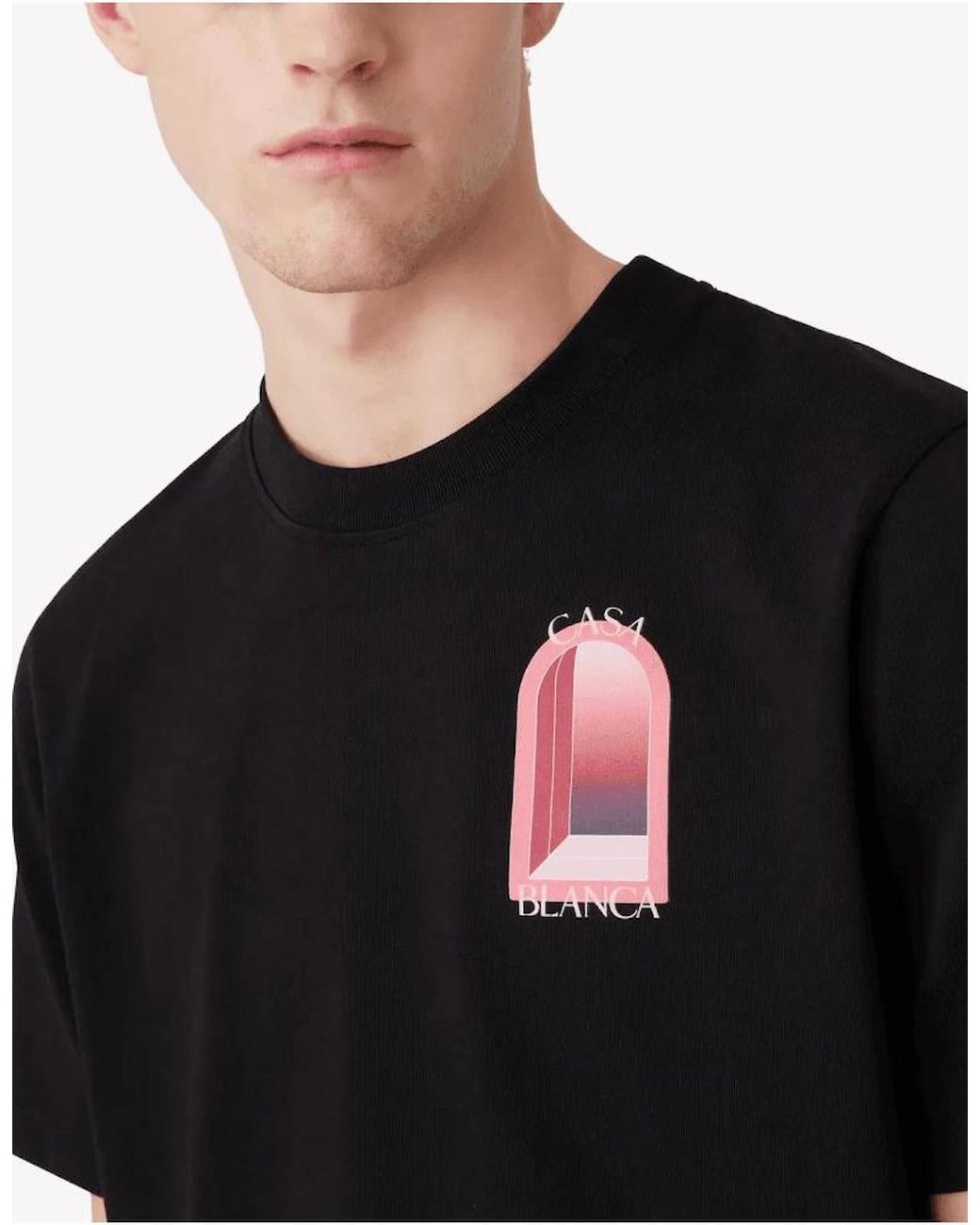 Casablanca Black Arches Logo Regular Fit T-Shirt for men