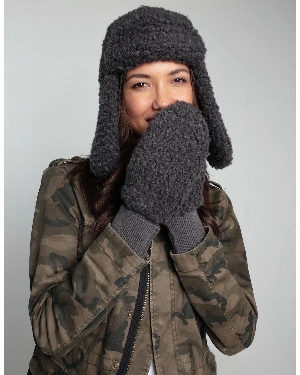 Nooki Design Gray Billie Faux Fur Trapper-Mole
