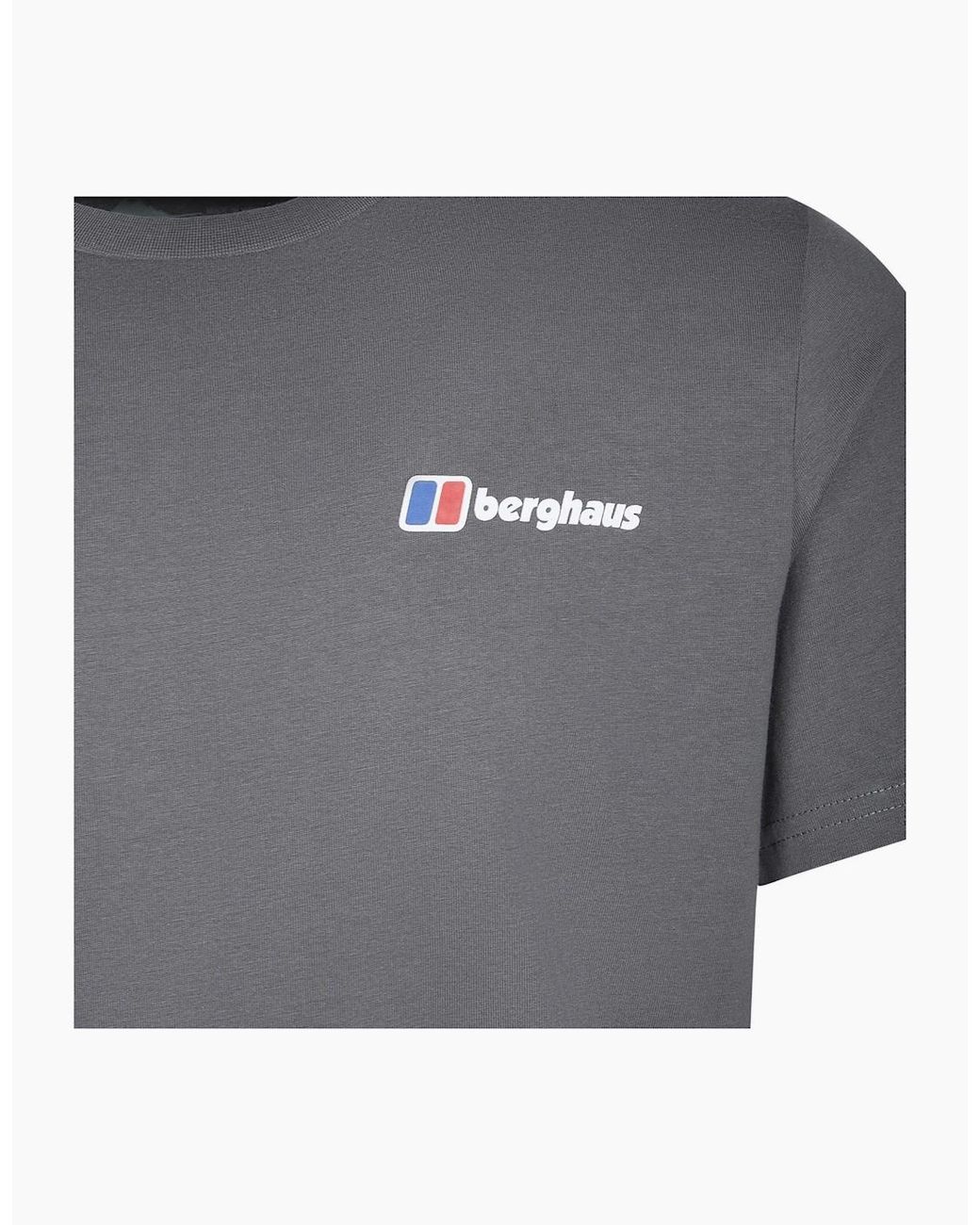 Berghaus Blue T Shirt Mount Crew Neck Short Sleeve Cotton Summer Tee for men