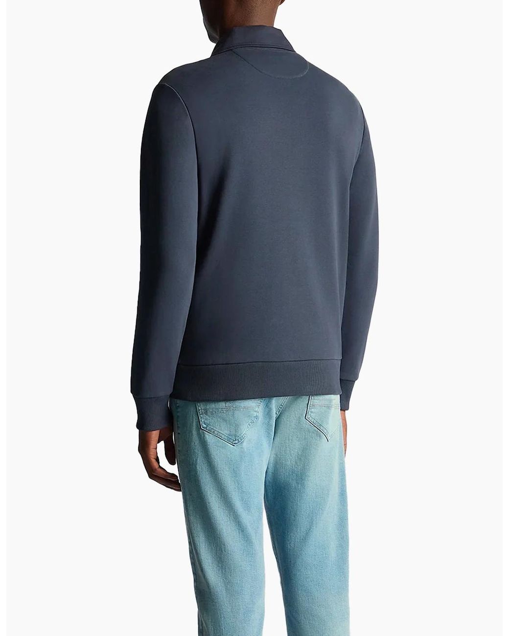 Remus Uomo Blue Long Sleeve Polo Shirt for men