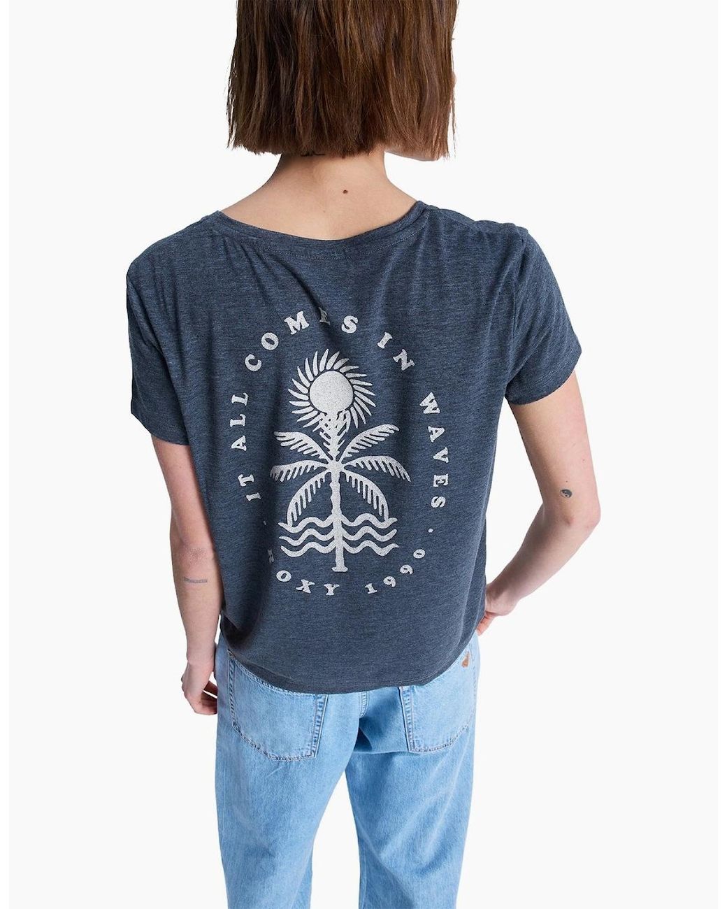Roxy Blue Laguna V Short Sleeve T-Shirt