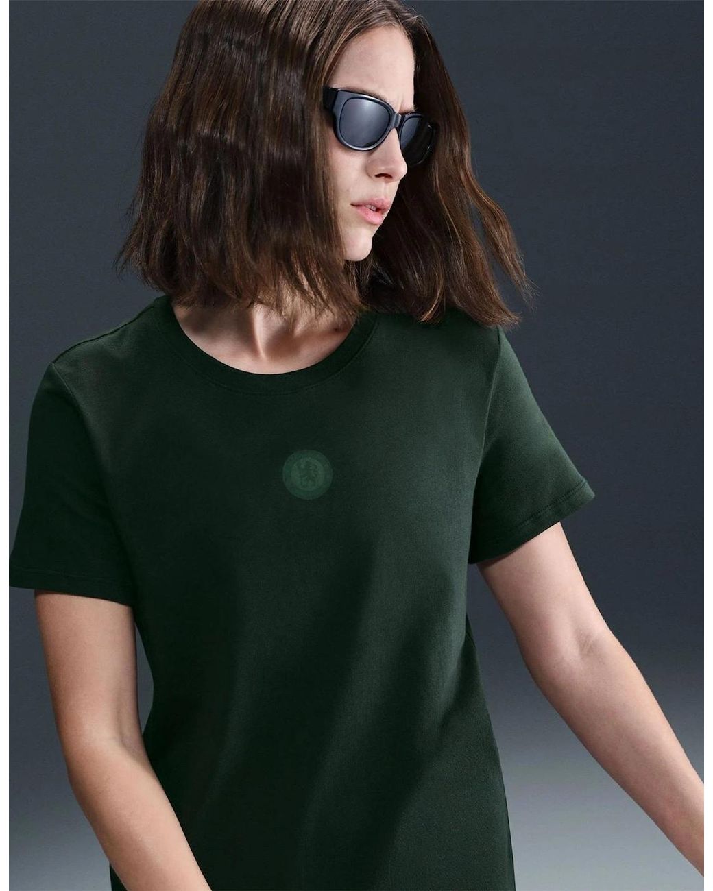 Nike Green Cfc Wordmark Crew Neck Short Sleeve T-Shirt