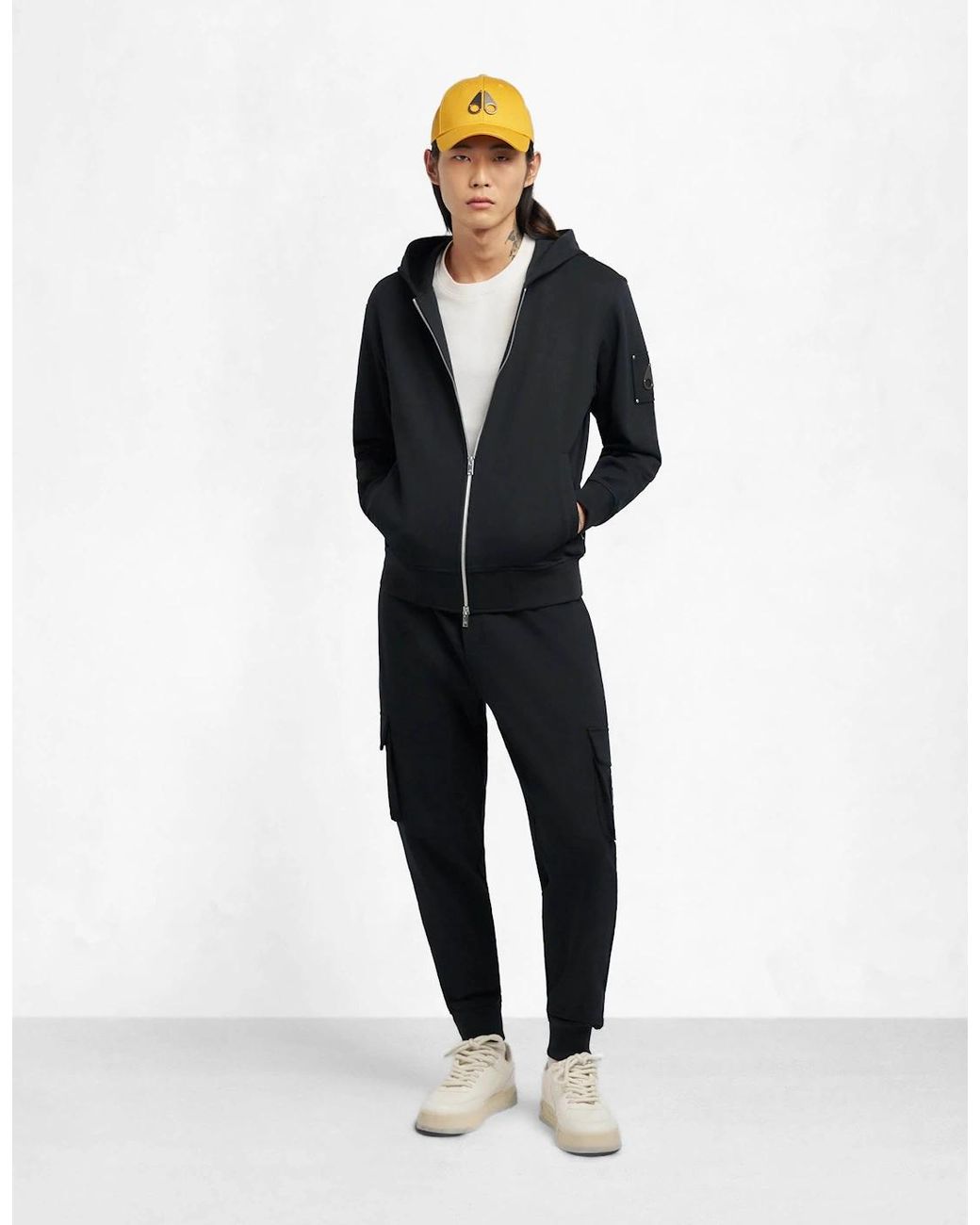 Moose Knuckles Blue Hartsfield Zip Up Hoodie for men