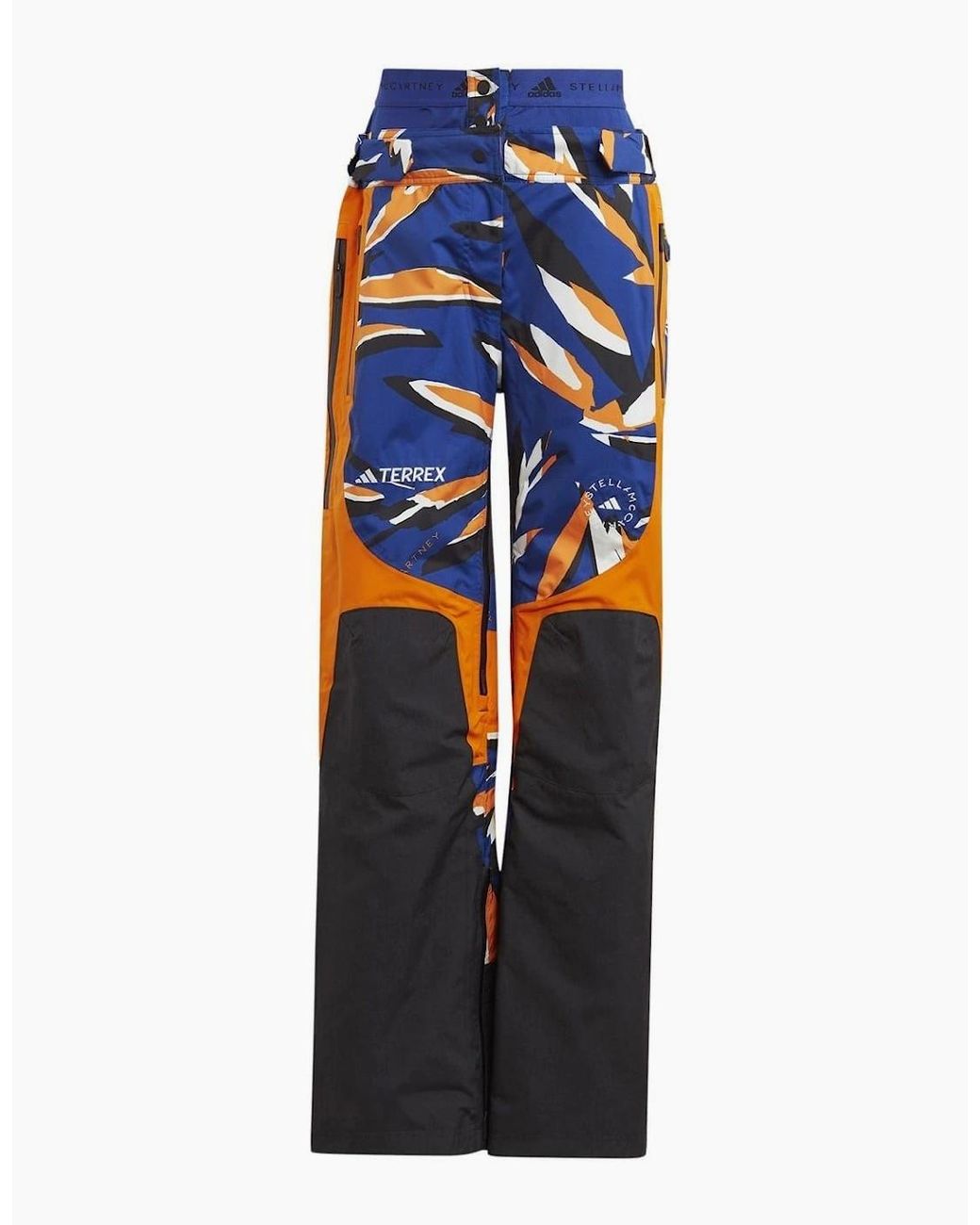 Adidas Blue Abstract Patterned Regular Fit Ski Pants