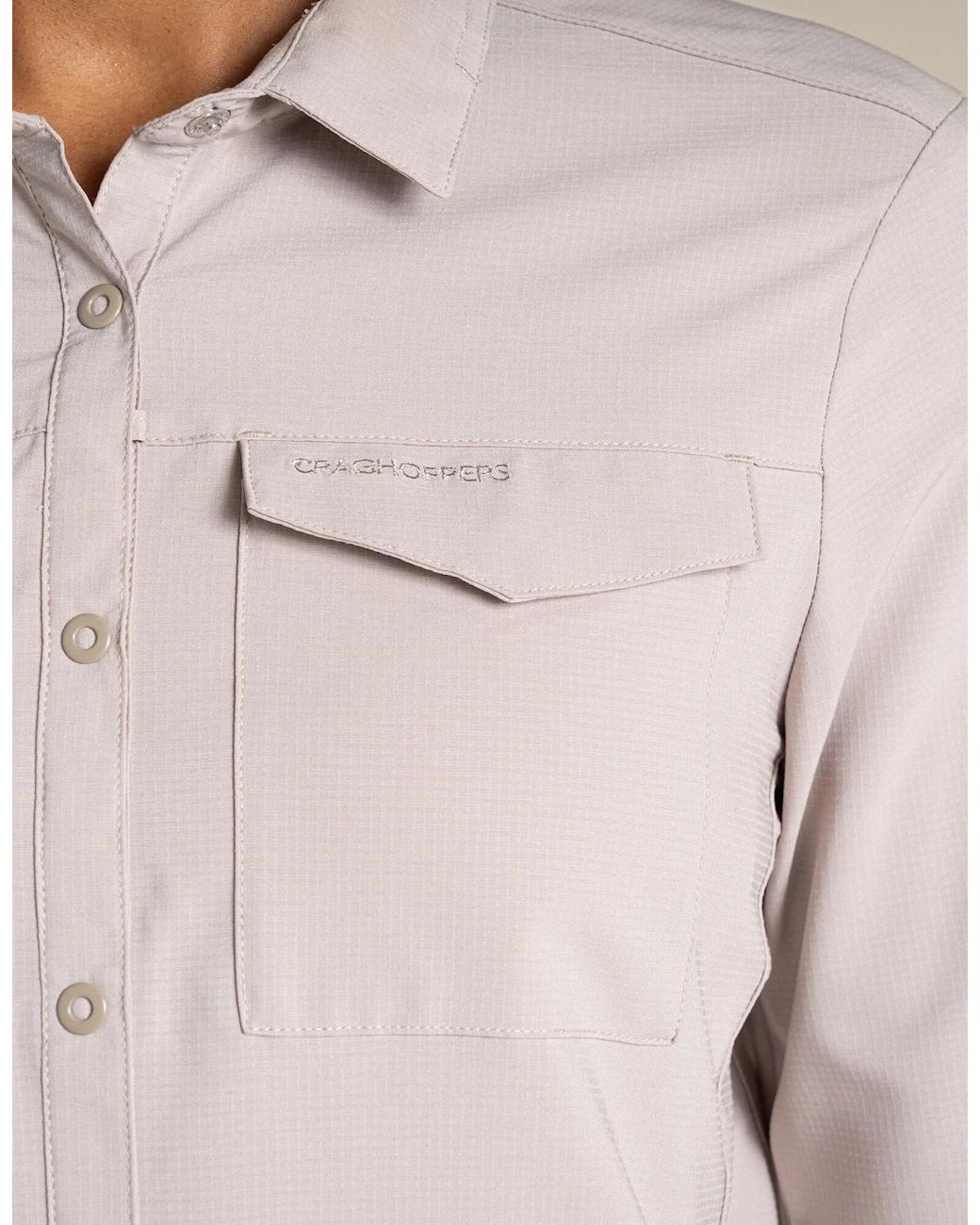 Craghoppers Gray Ladies Nosilife Pro Iii Nosilife Long-Sleeved Shirt