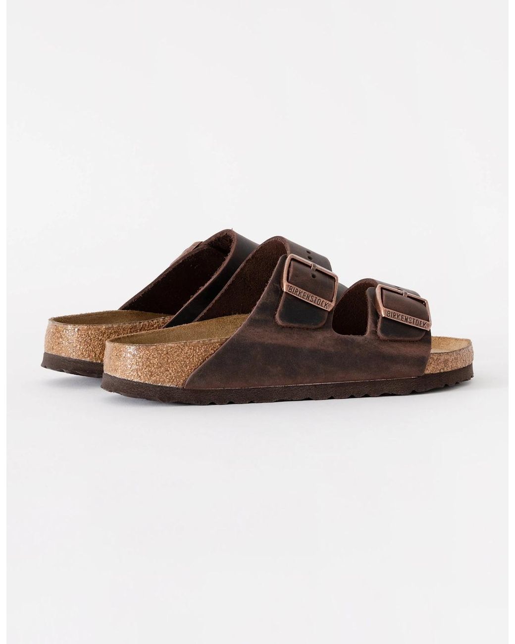 Birkenstock Arizona Brown Soft Footbed Oiled Leather Sandals