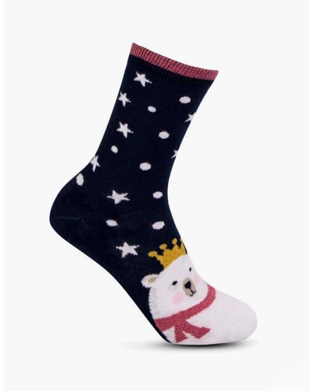 Totes Blue Isotoner Novelty-Ankle-F Novelty Socks Polar Bear