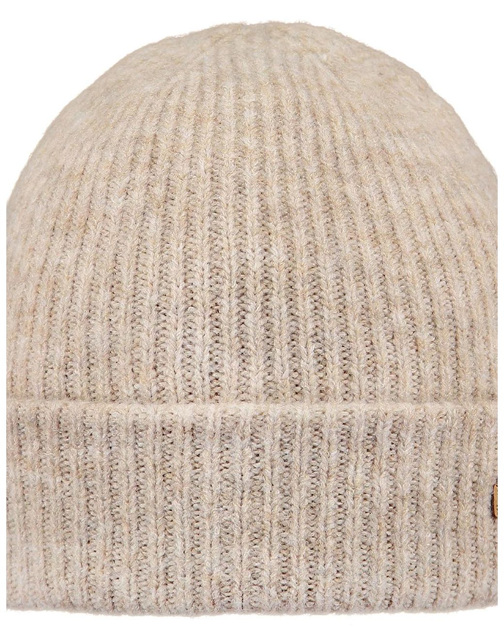 Barts Natural Witzia Stretchy Ribbed Knit Knitted Beanie Hat