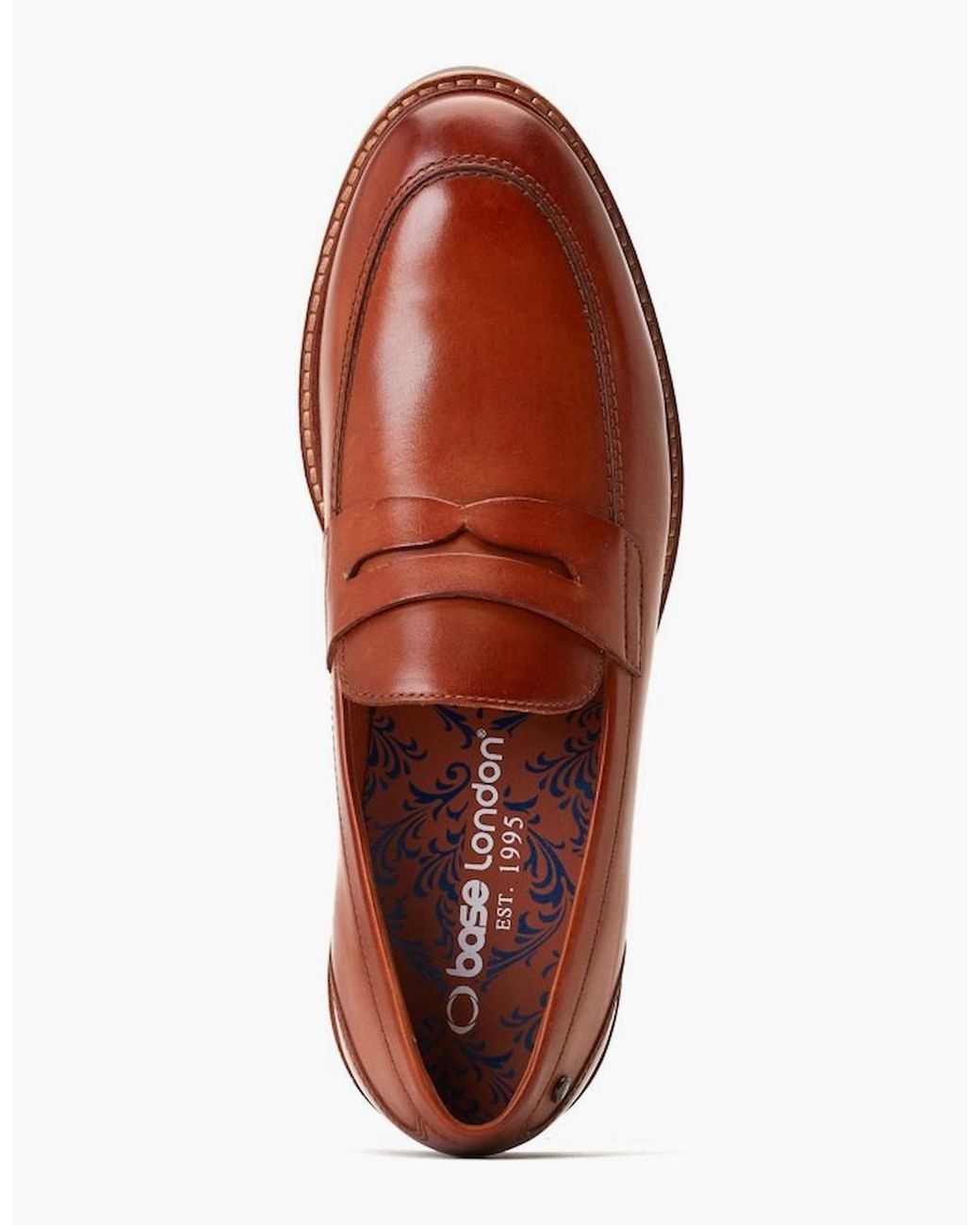 Base London Brown Sid Penny Loafers for men
