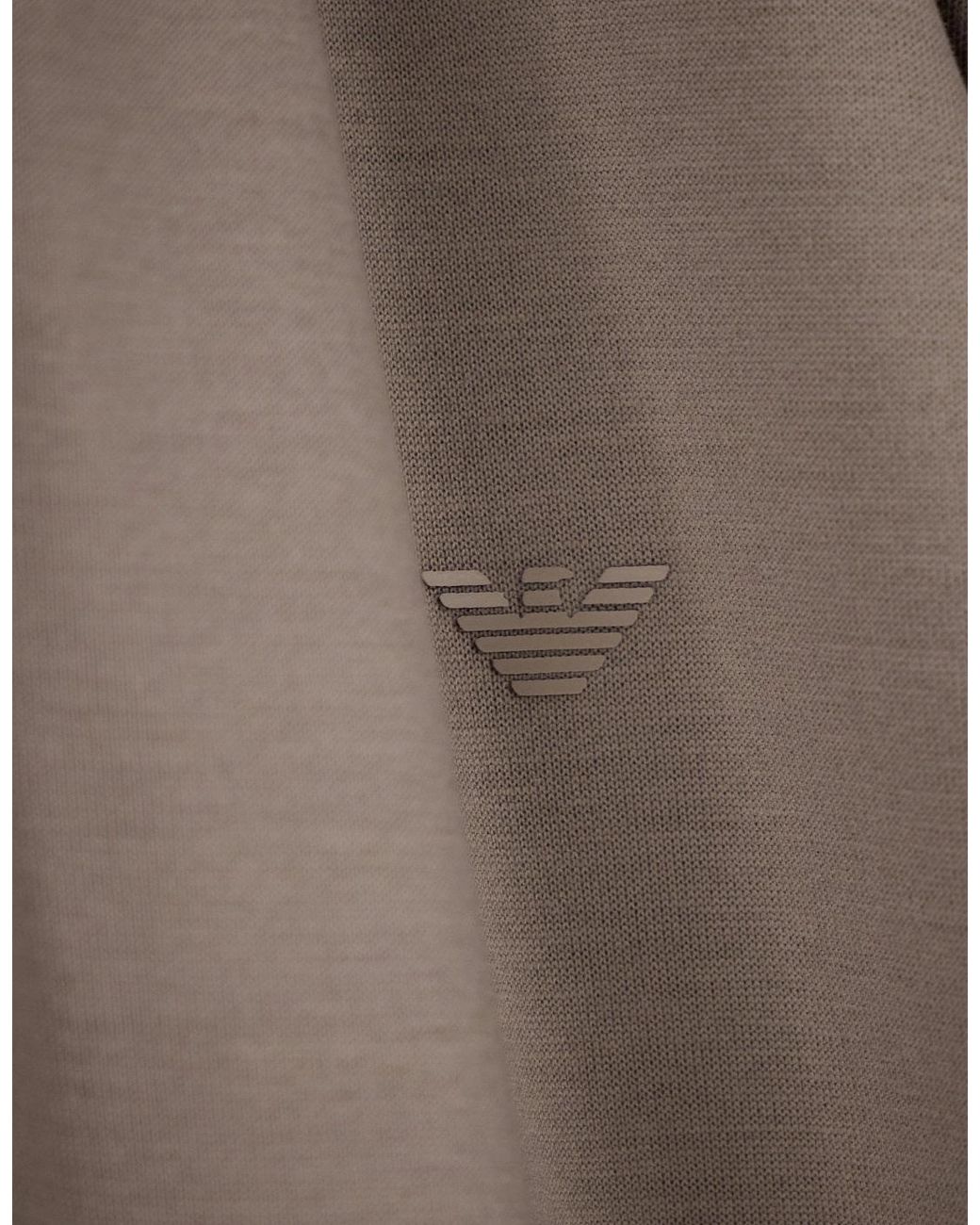 Emporio Armani Gray Contrast Collar Polo for men
