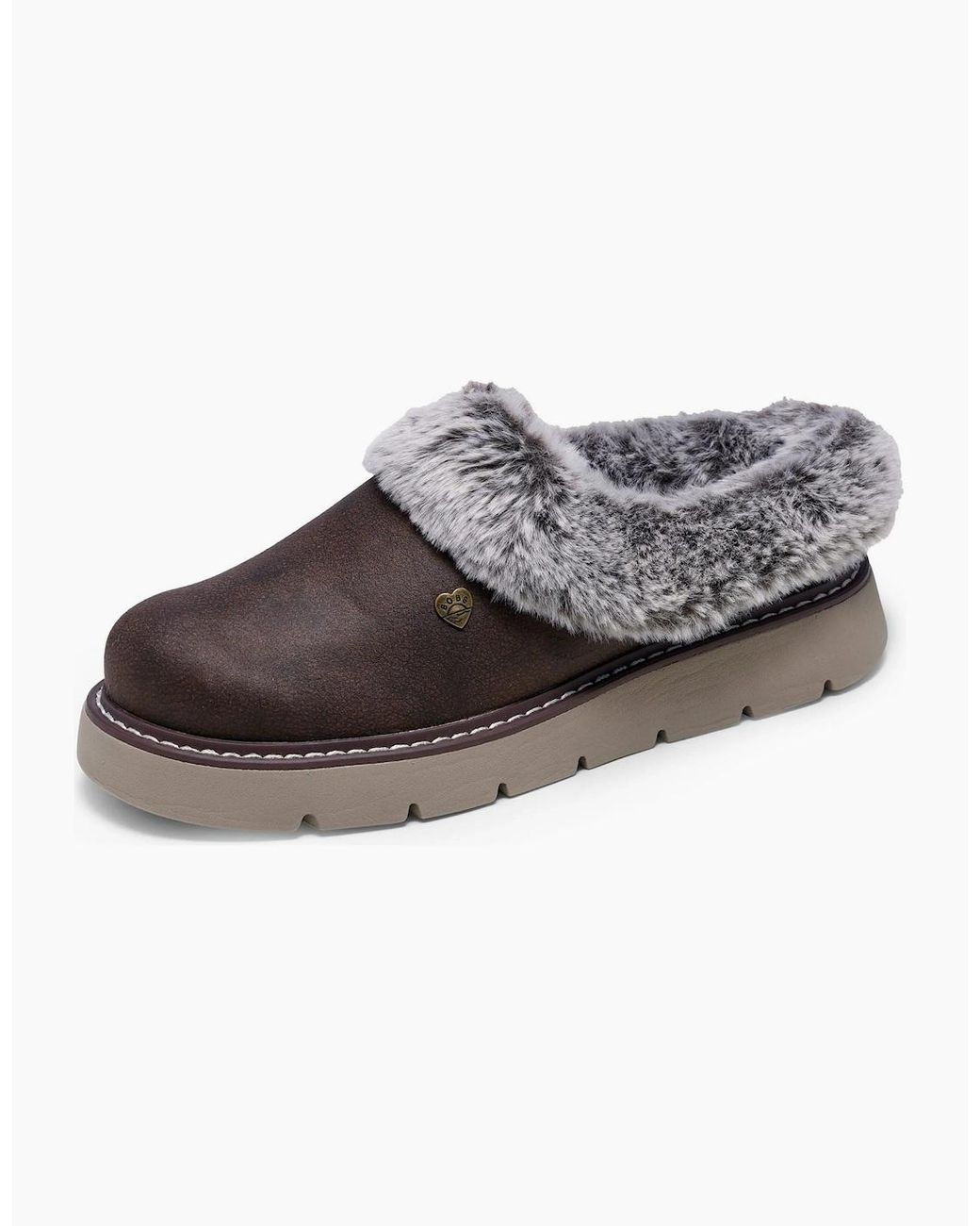 Skechers Brown Keepsakes Lite Cozy Blend Textile Chocolate Slippers