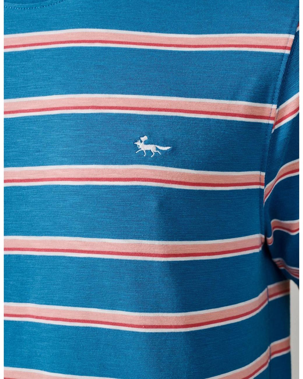 aubi Blue Berkeley Slub T-Shirt for men